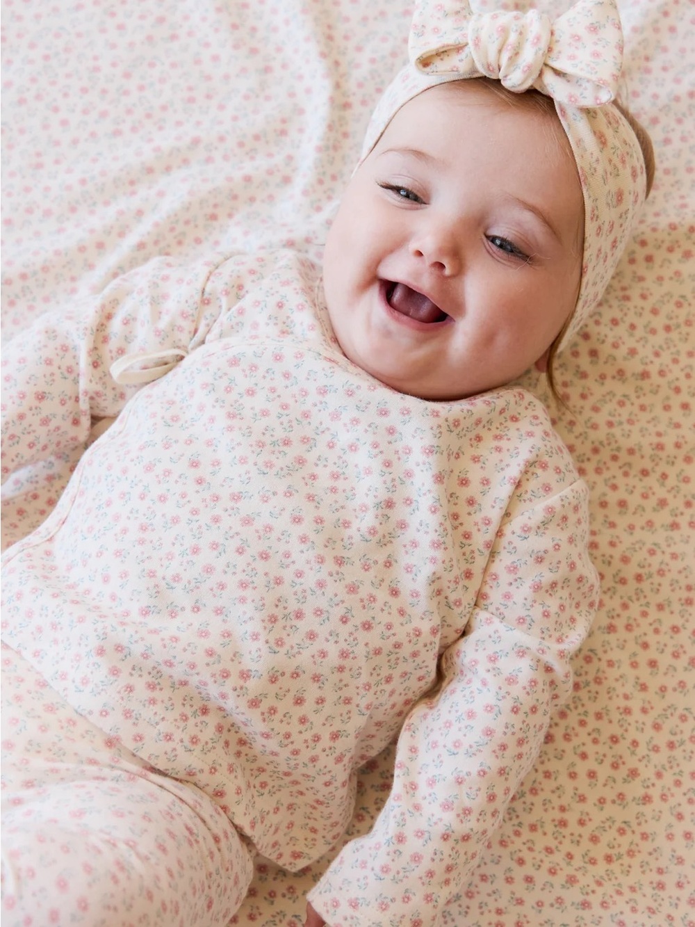 Jamie Kay Pink Floral Matching Set with Headband